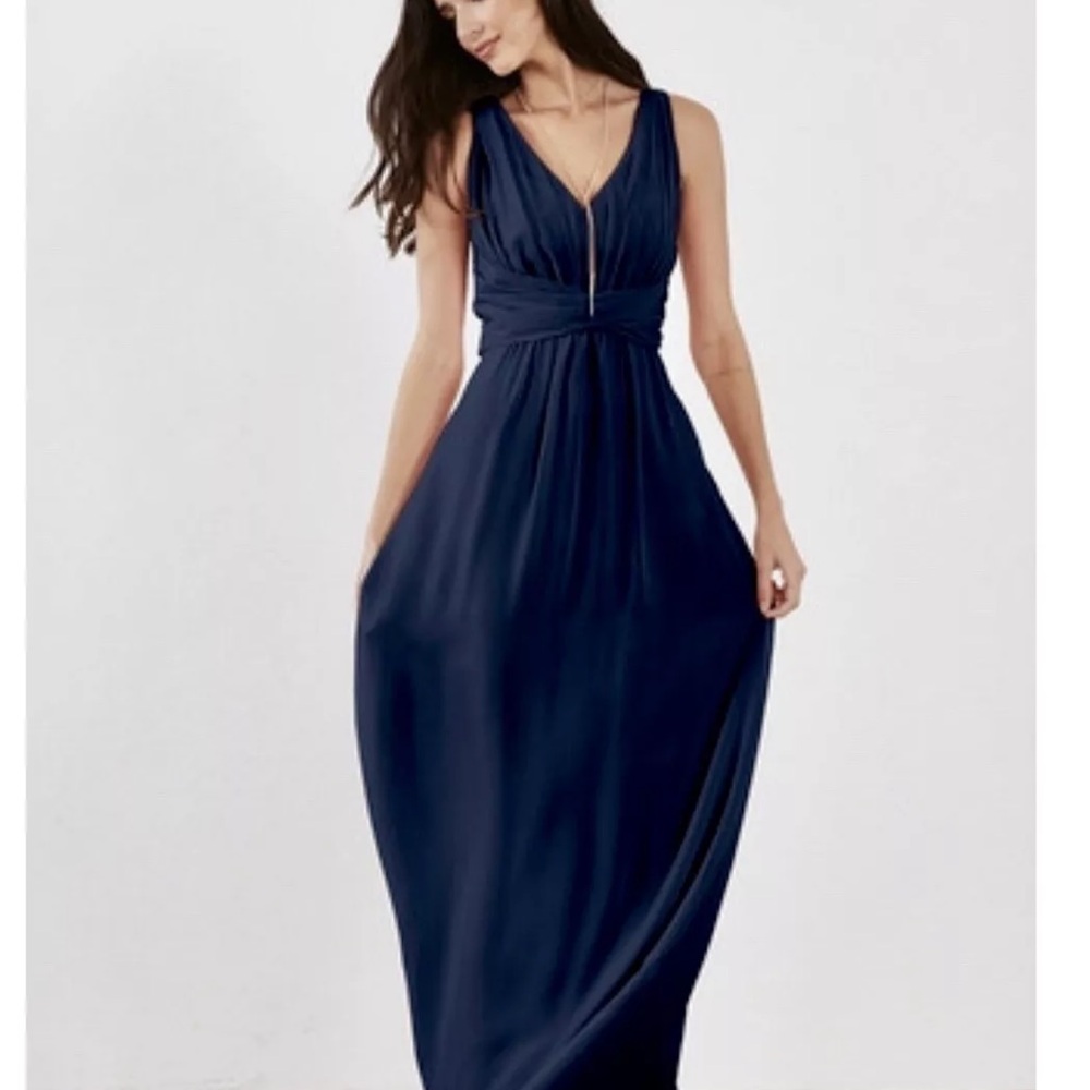 Elegant Navy Blue Maxi Dress